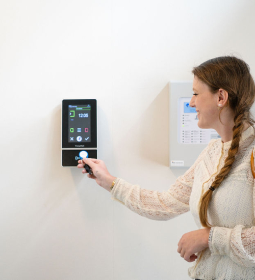 Inklokken op het werk